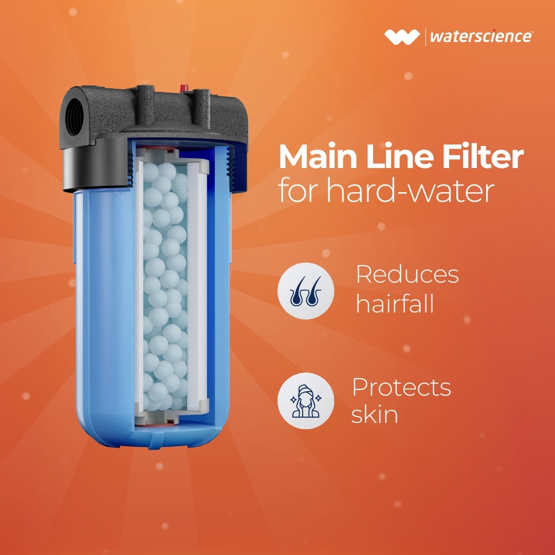 Main Line Hard Water Filter + Stain Remover Sprays Combo