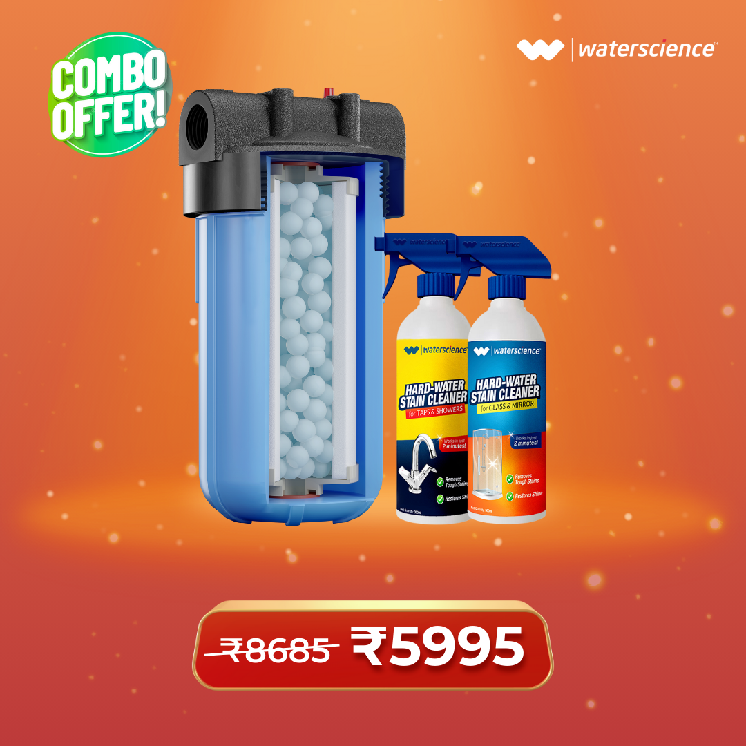 Main Line Hard Water Filter + Stain Remover Sprays Combo