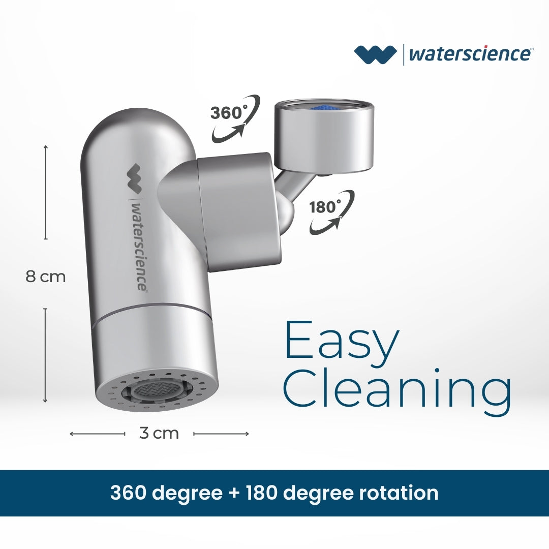 CLEO Tap Filter for Hard Water + KTF Kitchen Tap Extender with Sediment and Dust Filter