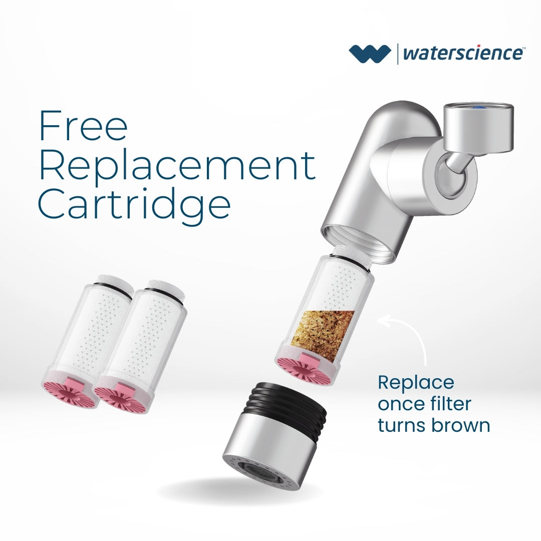 CLEO Tap Filter for Hard Water + KTF Kitchen Tap Extender with Sediment and Dust Filter