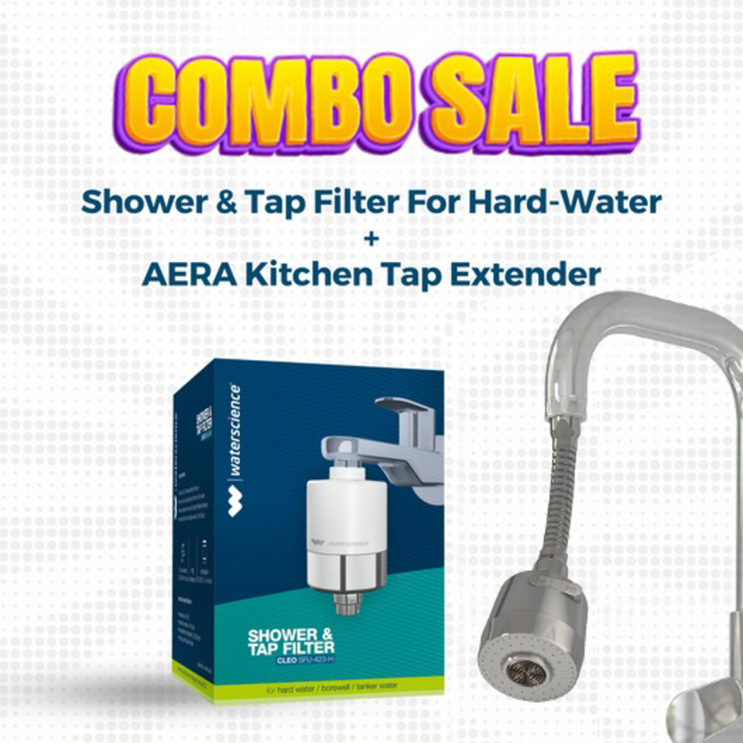 CLEO Shower & Tap Filter + AERA Kitchen Tap Extender : COMBO OFFER