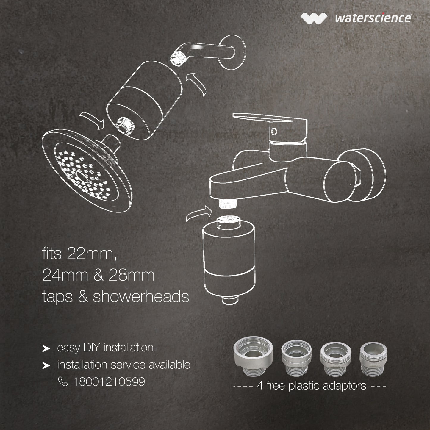 CLEO Shower & Tap Filter for Hard Water - CLEO-SFU-423 - F&F