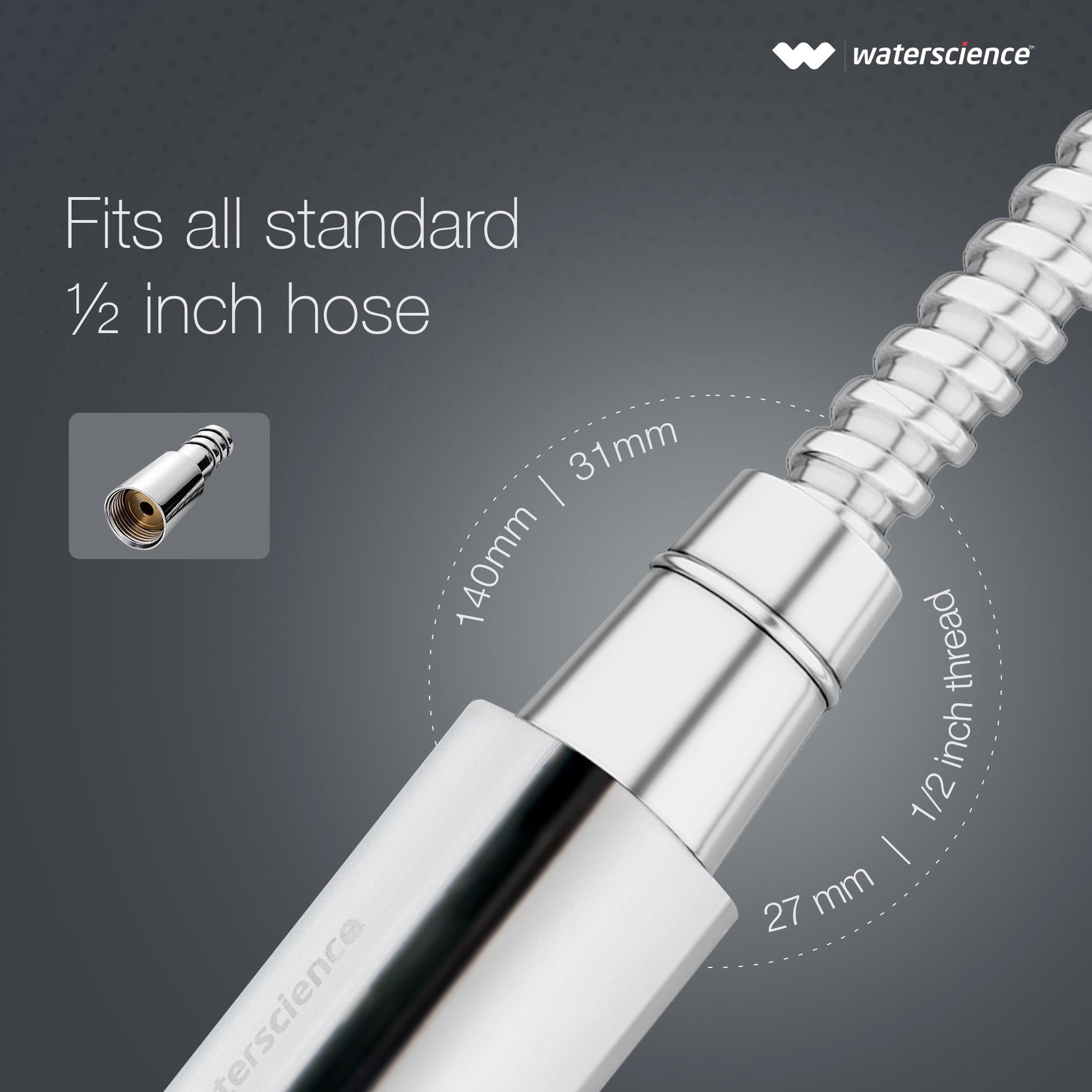 Without Hose - Chrome